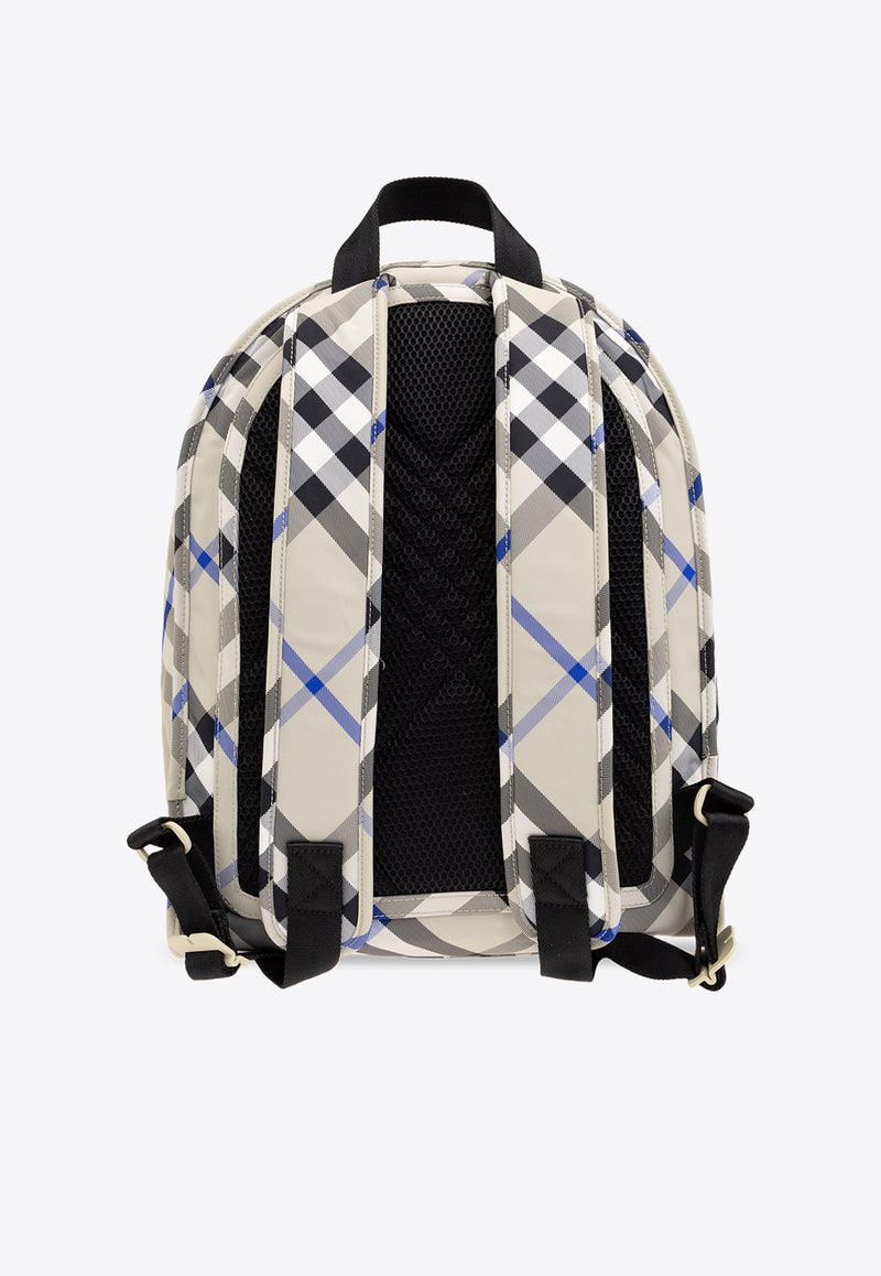 Check Patterned Shield Backpack