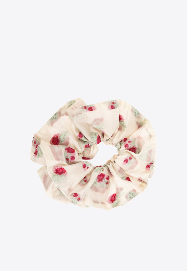 Floral Jacquard Scrunchie