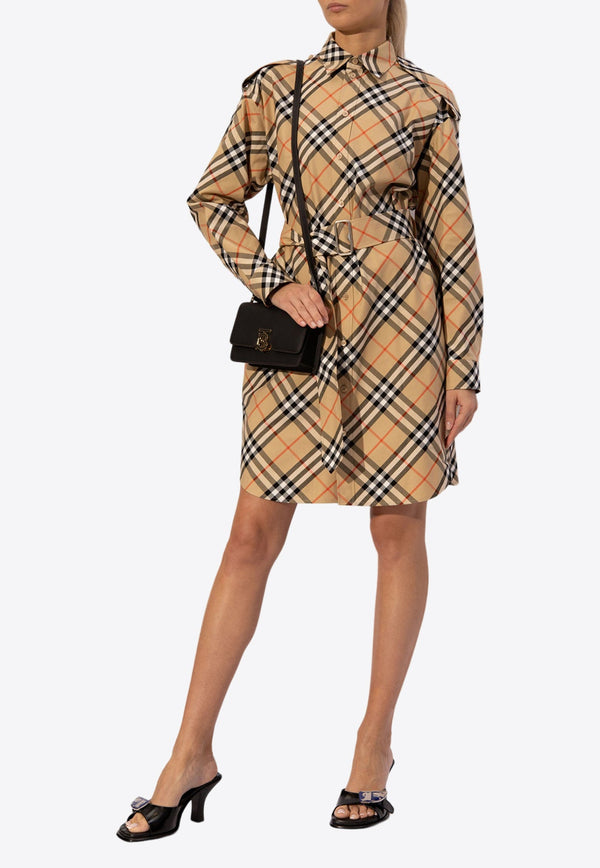 Signature Check Mini Shirt Dress