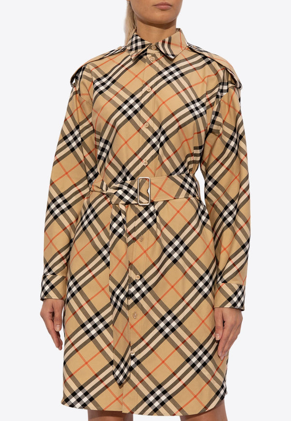 Signature Check Mini Shirt Dress