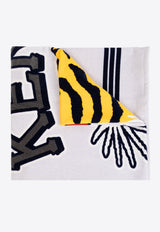 Tiger Varsity Print Beach Towel