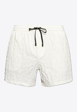 Embossed-Monogram Swim Shorts