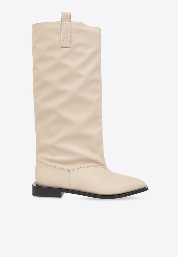 Western Loose Knee-High Tubular Boots