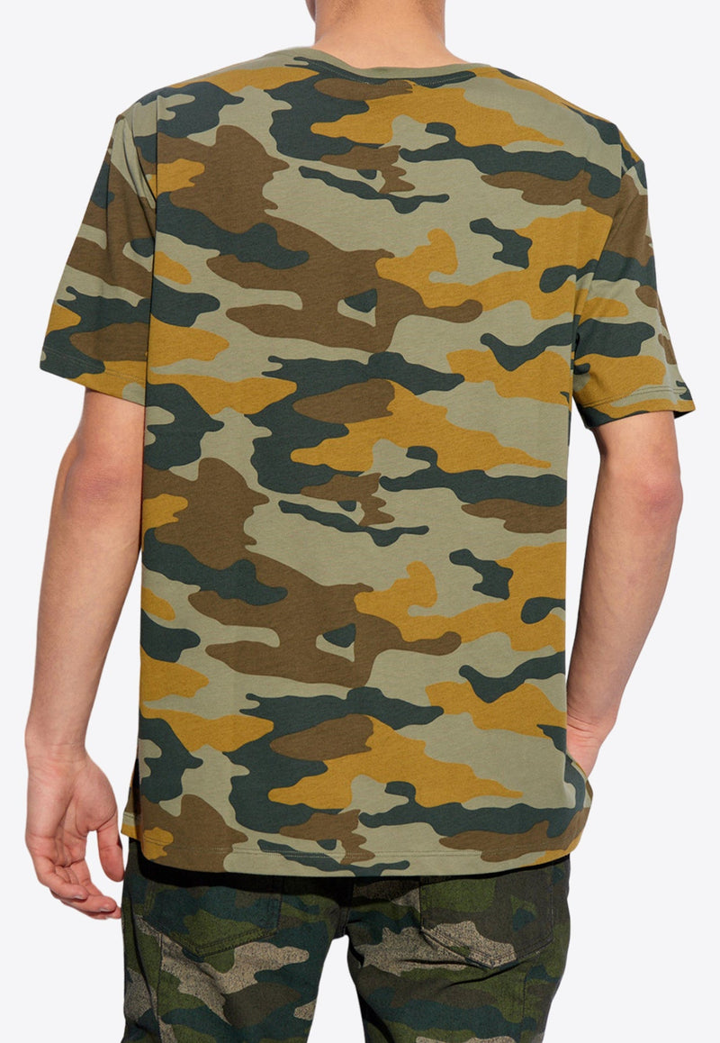 Camouflage Print Short-Sleeved T-shirt