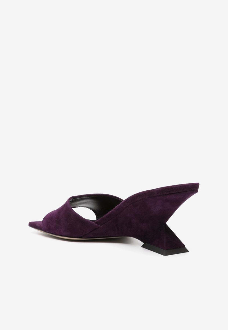 Cheope 70 Suede Wedge Mules