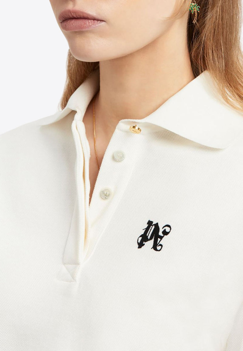 PA Monogram Cropped Polo T-shirt