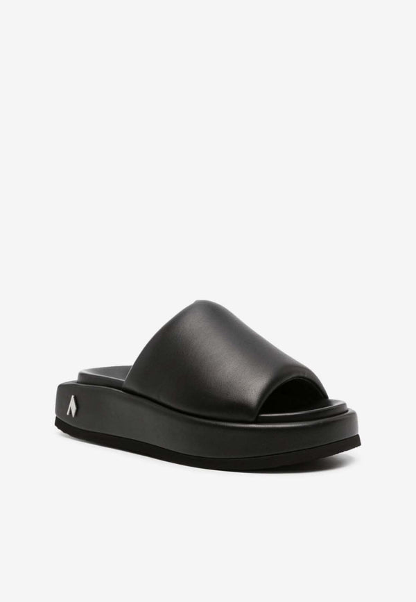 Mia Calf Leather Flatform Sandals