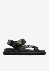 Triangle Logo Quilted Sandals