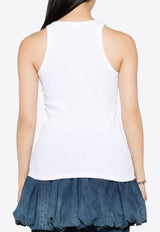 Strap Detail Ribbed Tank Top