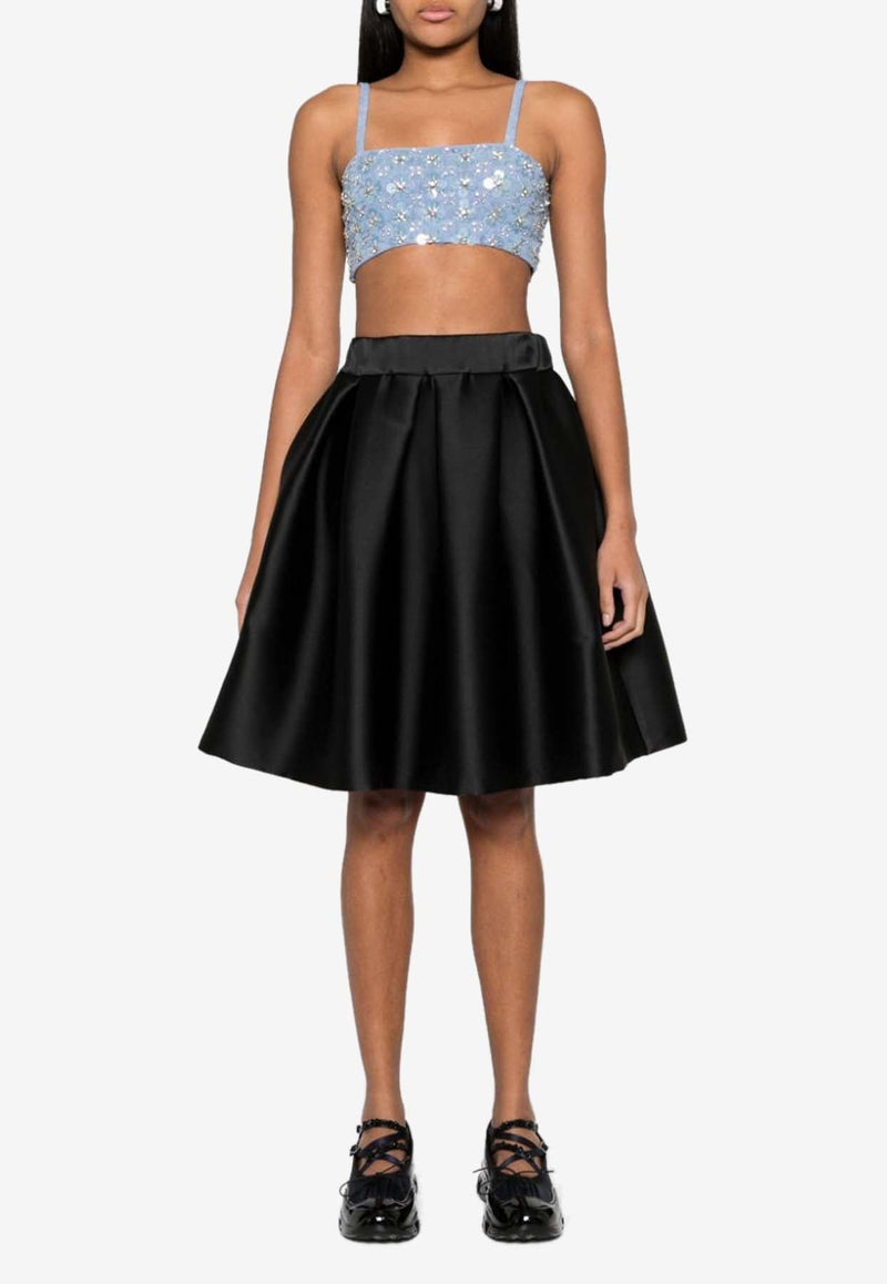 Ginny Crystal Embellished Cropped Top