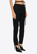 Waist-Strap Wool Pants