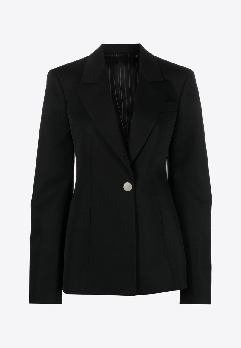 Glen Single-Breasted Virgin Wool Blazer