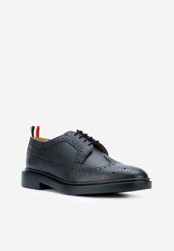 Longwing Grained Leather Brogue Shoes