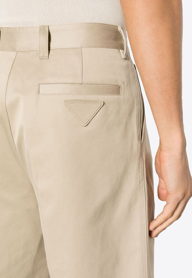 Wide-Leg Chino Shorts