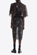 Studded Midi Sheer Skirt