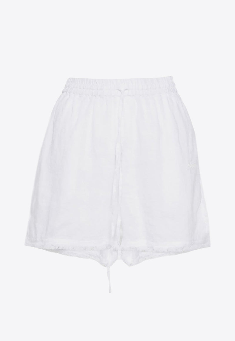 Embroidered Frayed Shorts