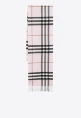 Check-Pattern Cashmere Scarf