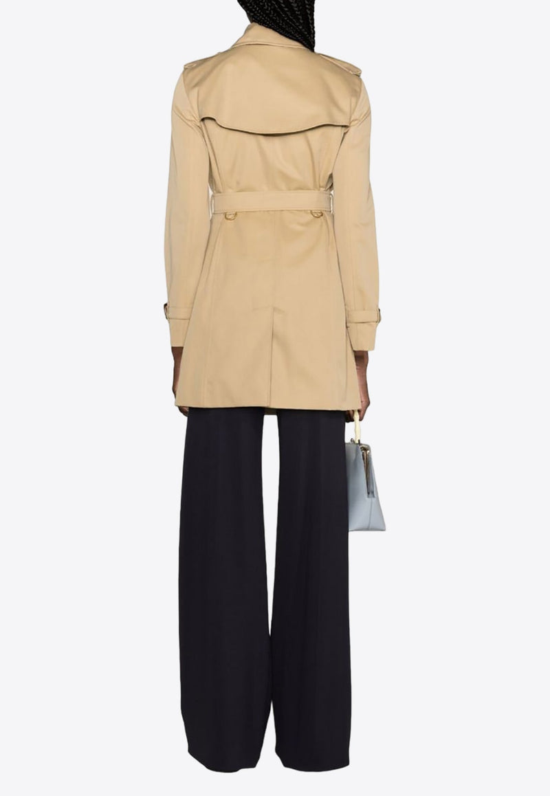 Double-Breasted Short Trench Coat