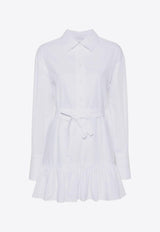 Ruffled Mini Shirt Dress