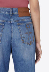 Cut-Out Bootcut Jeans