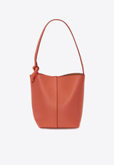 Corner Calf Leather Bucket Bag