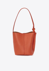 Corner Calf Leather Bucket Bag