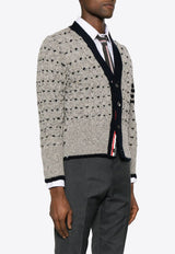 4-bar Stripes Cable Knit Cardigan