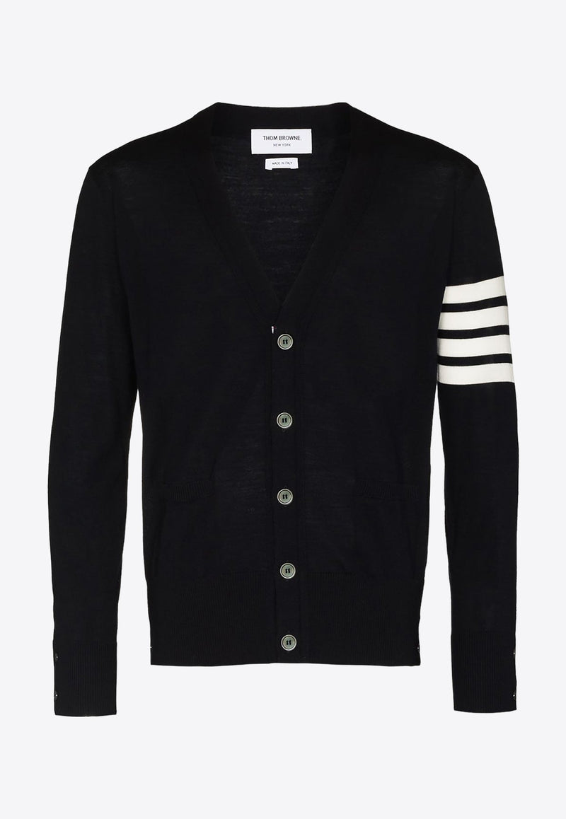 4-bar Stripes Wool Cardigan