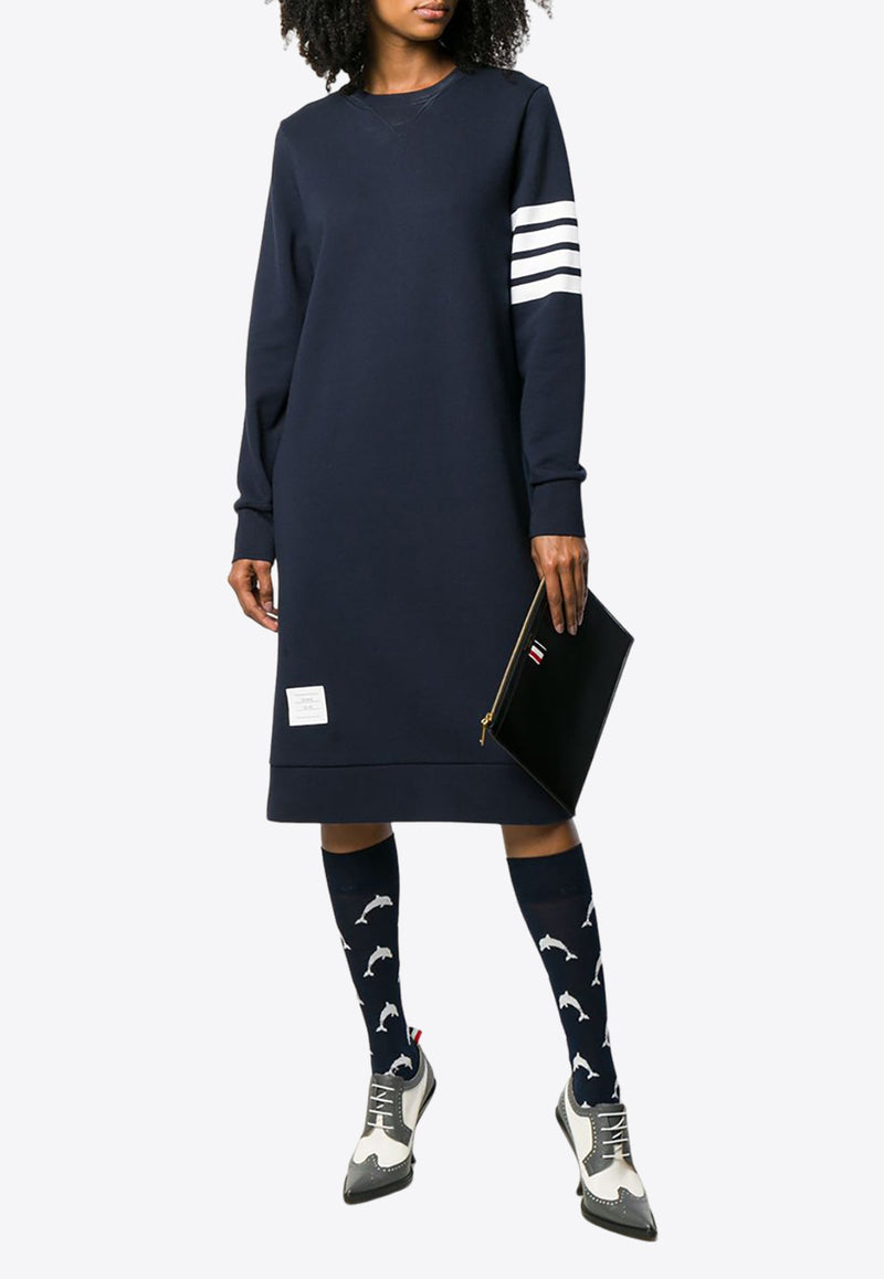 4-bar Stripes Sweatshirt Dress