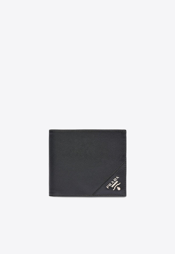 Logo Lettering Leather Wallet
