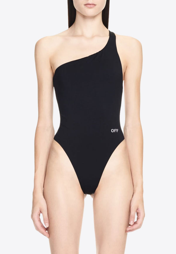 OFF Stamp One-Shoulder One-Piece Swimsuit
