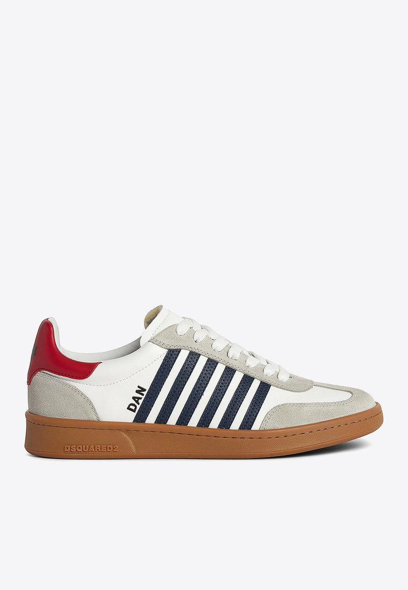 Boxer Paneled Leather Sneakers