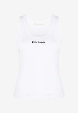 Logo Print Ribbed Tank Top