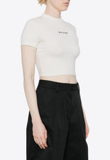 Logo Embroidered Cropped Top