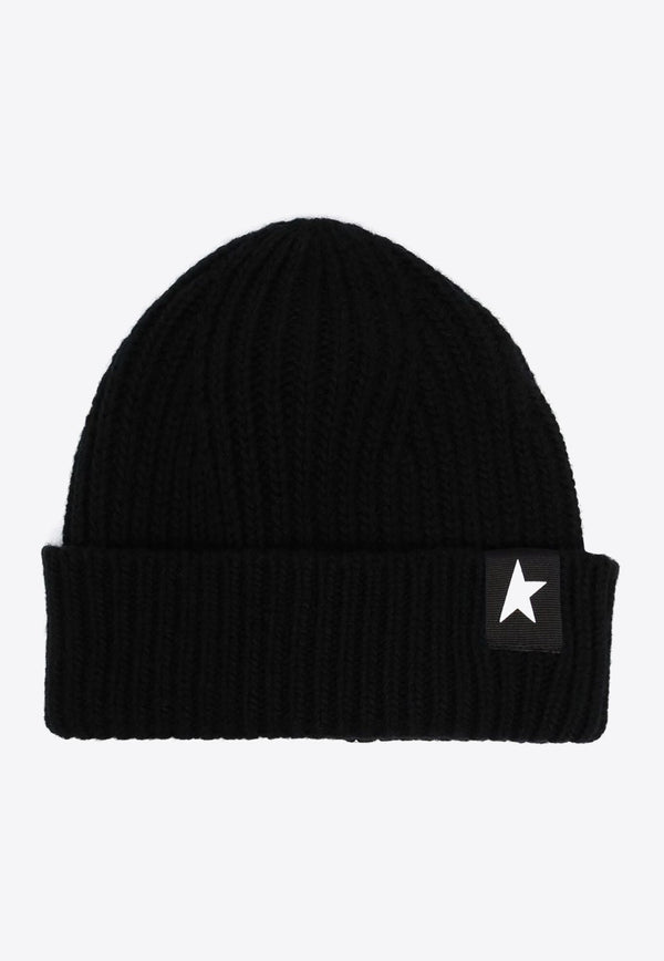 Star Patch Ribbed Beanie