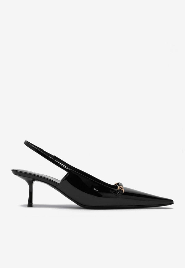 Carine 55 Patent Leather Slingabck Pumps