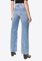 Contrast Pocket Straight-Leg Jeans