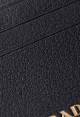 Logo Print Leather Cardholder