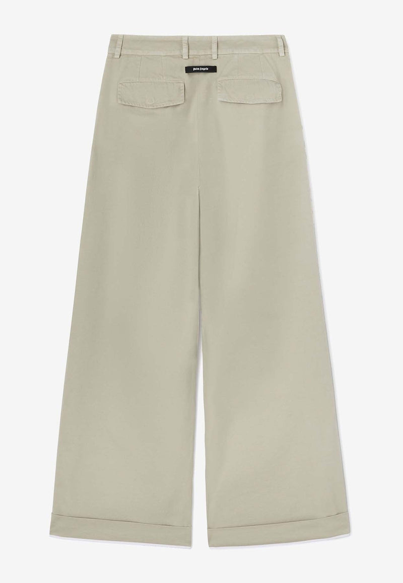 GB Label Wide-Leg Pants