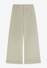 GB Label Wide-Leg Pants