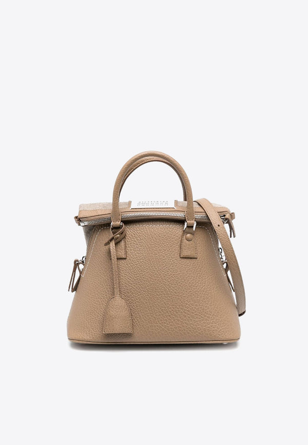 5AC Grained Leather Top Handle Bag