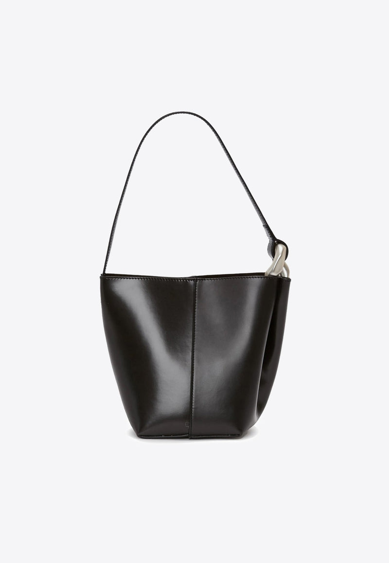 Small Corner Calf Leather Bucket Bag