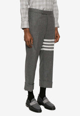 4-bar Striped Wool Blend Tailored Pants