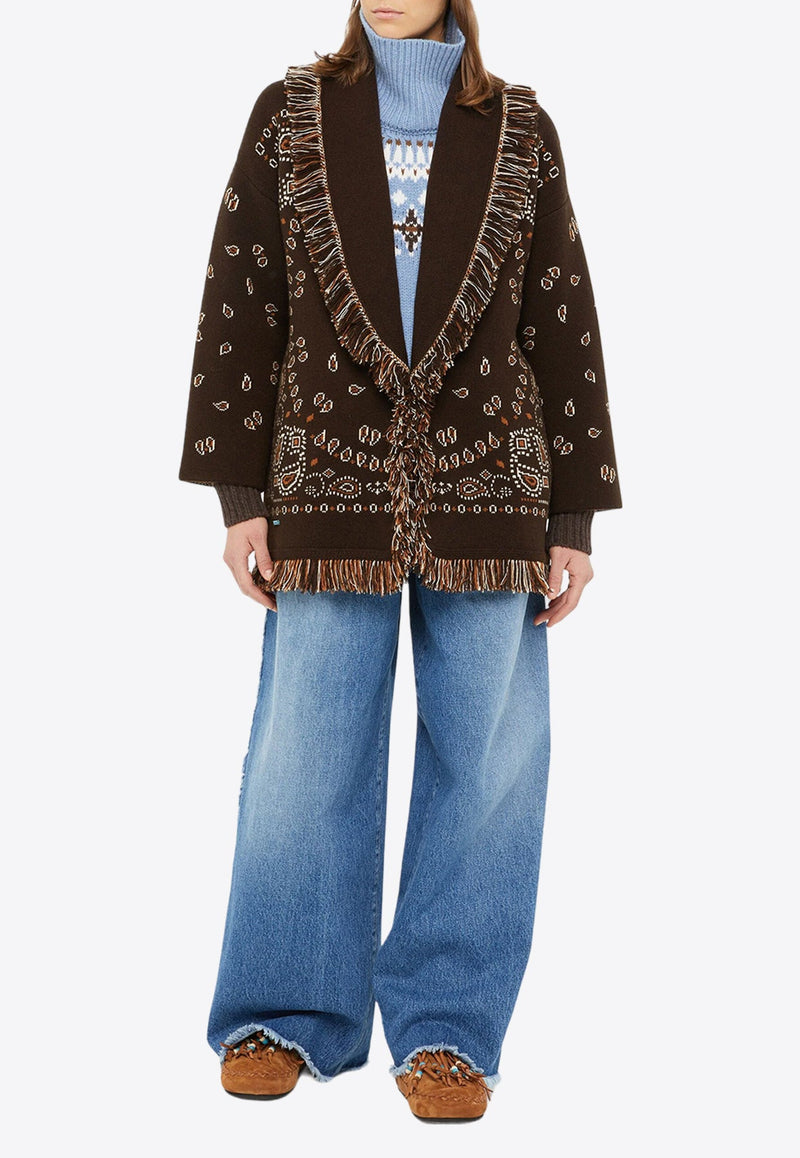 Bandana Fringed Cashmere Cardigan