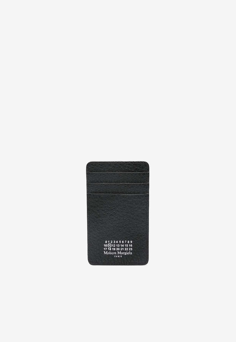 Four Stitches Grained Leather Cardholder