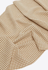 Wsstola Houndstooth Cashmere Scarf