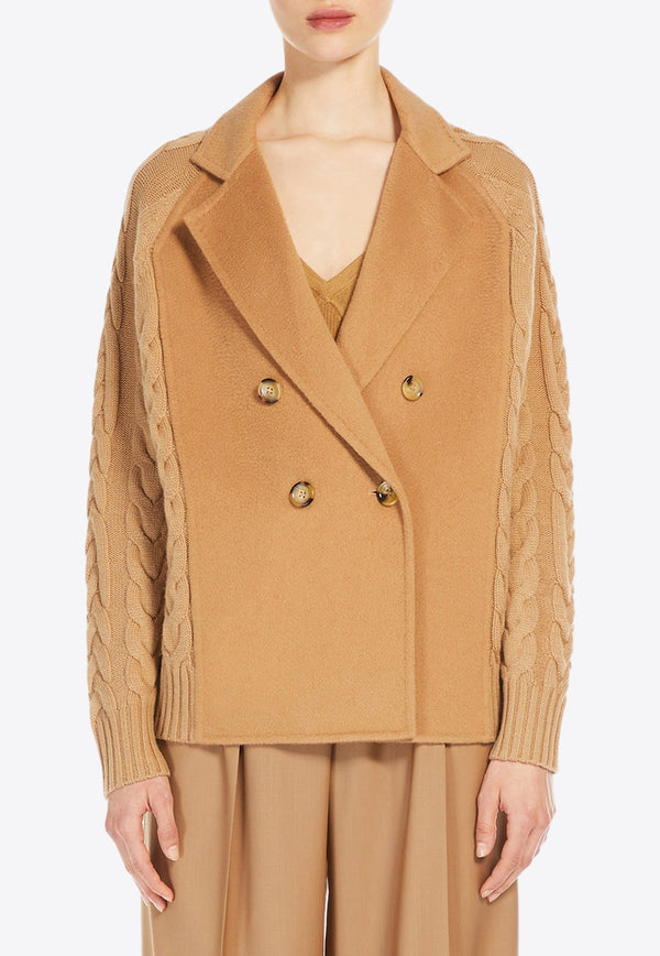 Micio Double-Breasted Paneled Pea Coat