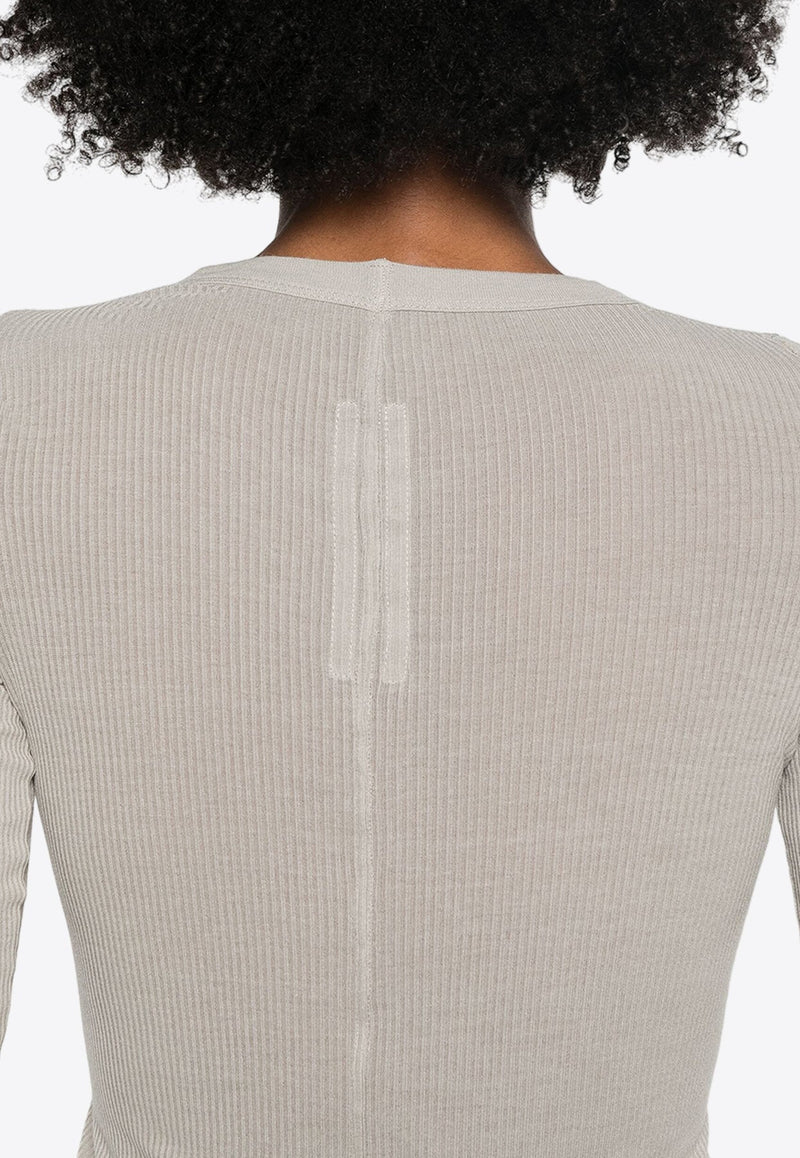 Ribbed Long-Sleeved Top