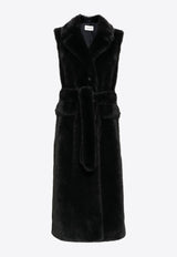 Pathos Faux-Fur Sleeveless Long Coat