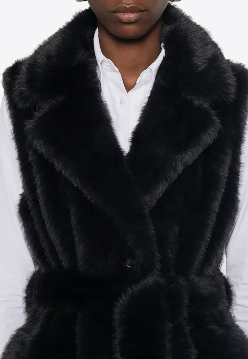 Pathos Faux-Fur Sleeveless Long Coat